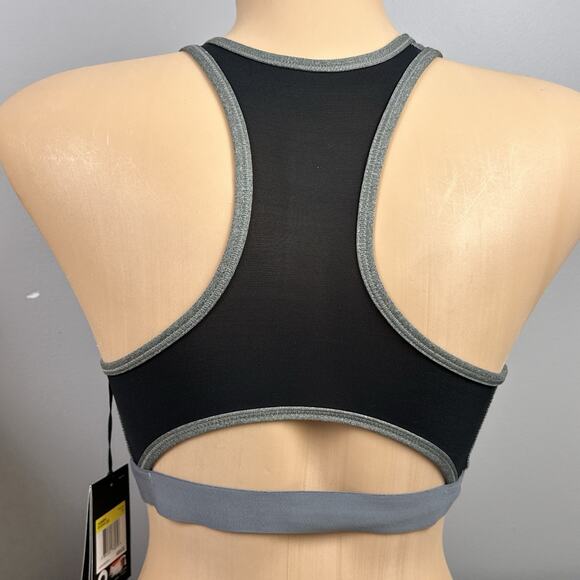 Nike Women Gym Elastic Sports Bra Size Small BV0646 Gray Pink Stripe New NWT - Picture 6 of 8